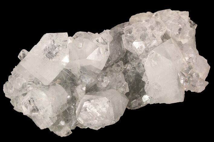 Clear Zoned Apophyllite Crystal Cluster - India #91329